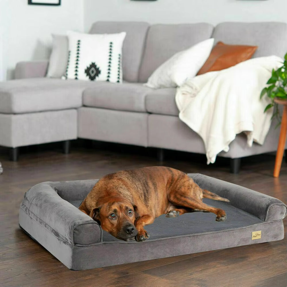 XXL Orthopädisches Hundebett mit Kissen & Waschbarem Bezug | Felliono