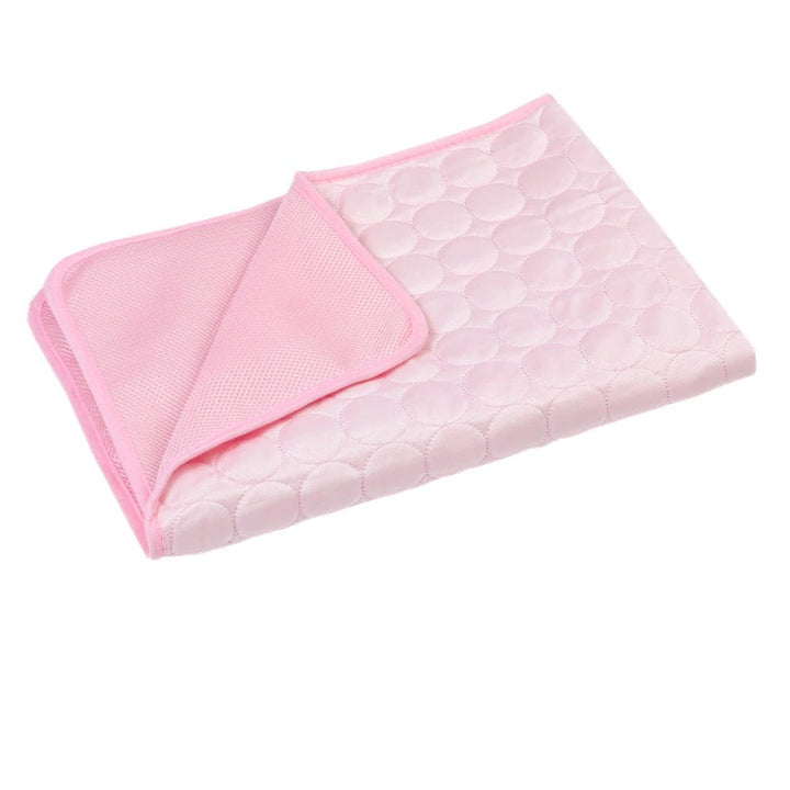 Dog Cooling Mat Cooling Pad for Pets Chilly Pad for Kennels, Crates, Cars, Indoor & Outdoor Ice Silk Mat Cooling Blanket Cushion Non-Toxic Breathable Sleep Bed Beach