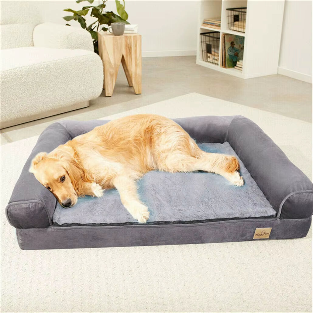 XXL Orthopädisches Hundebett mit Kissen & Waschbarem Bezug | Felliono